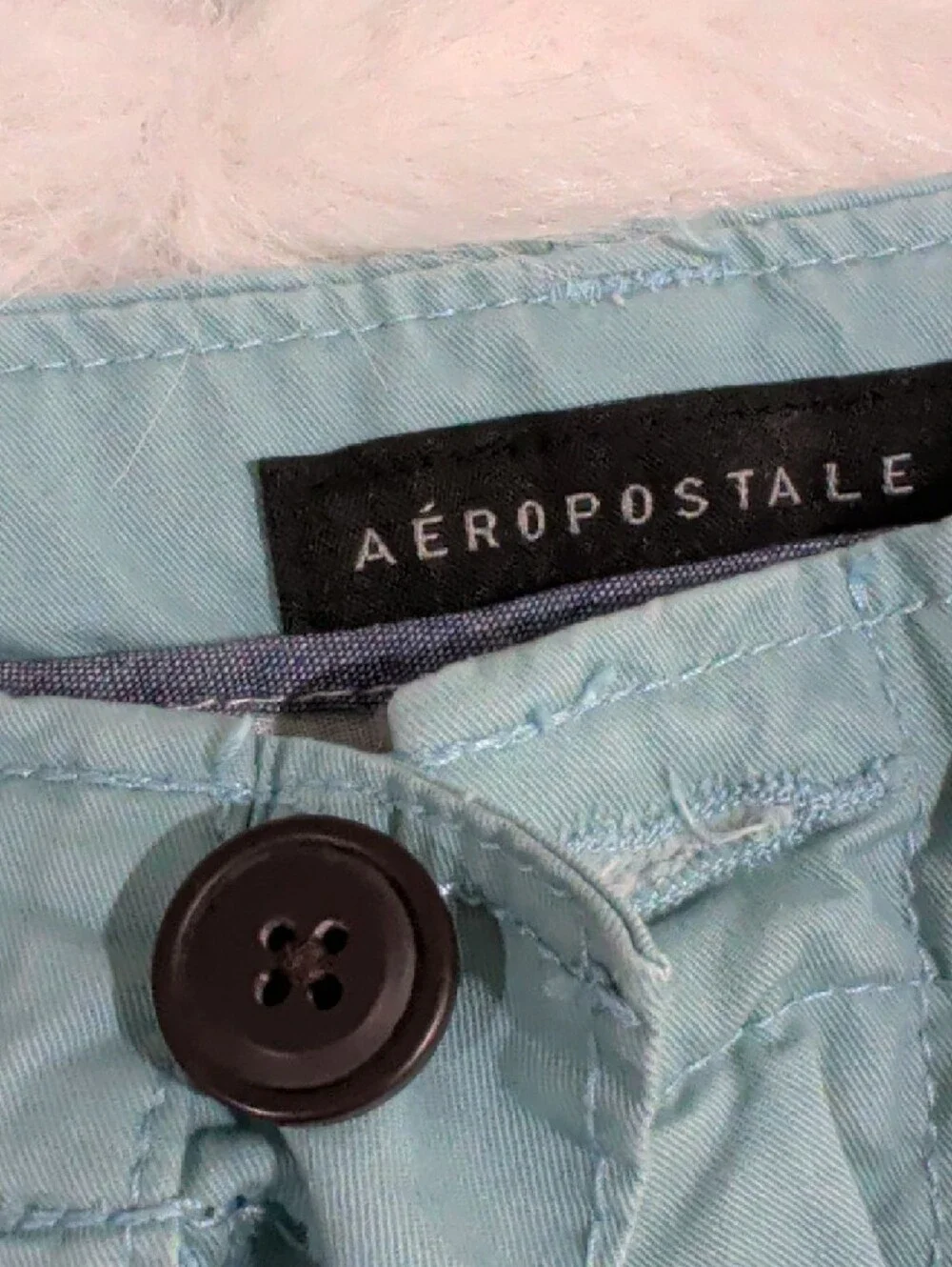 Aeropostale‎ Men's Pale Blue Flat-Front Shorts